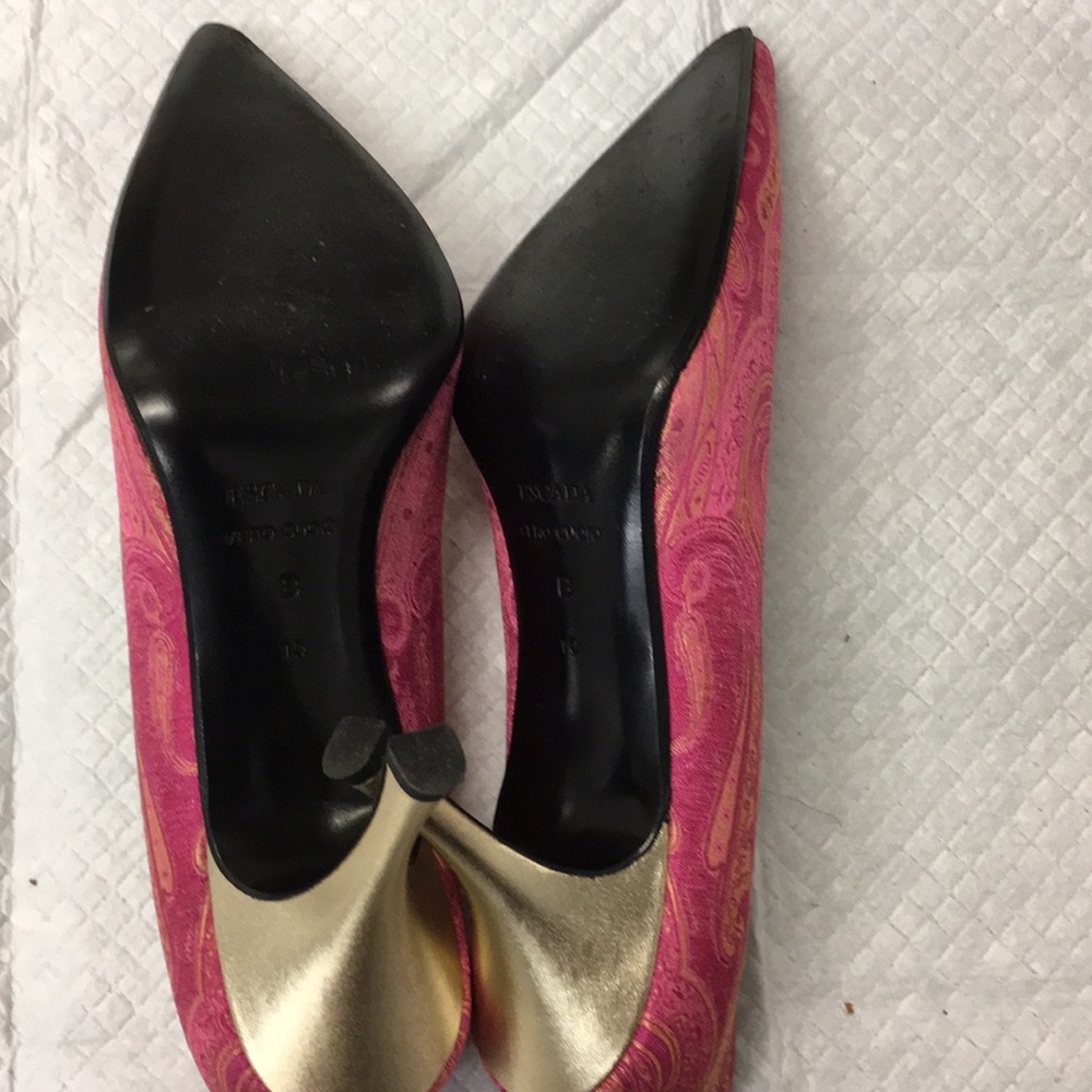 Escada pink paisley heels - Picture 6 of 6